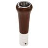 1pcs Car Gear Shifter Knobs Walnut Wood Grain Classic Knob 5 Speed With Adapter Kit Interior Parts Fit For Most Cars