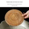 Rattan Heat-Resistant Trivet and Coaster Set