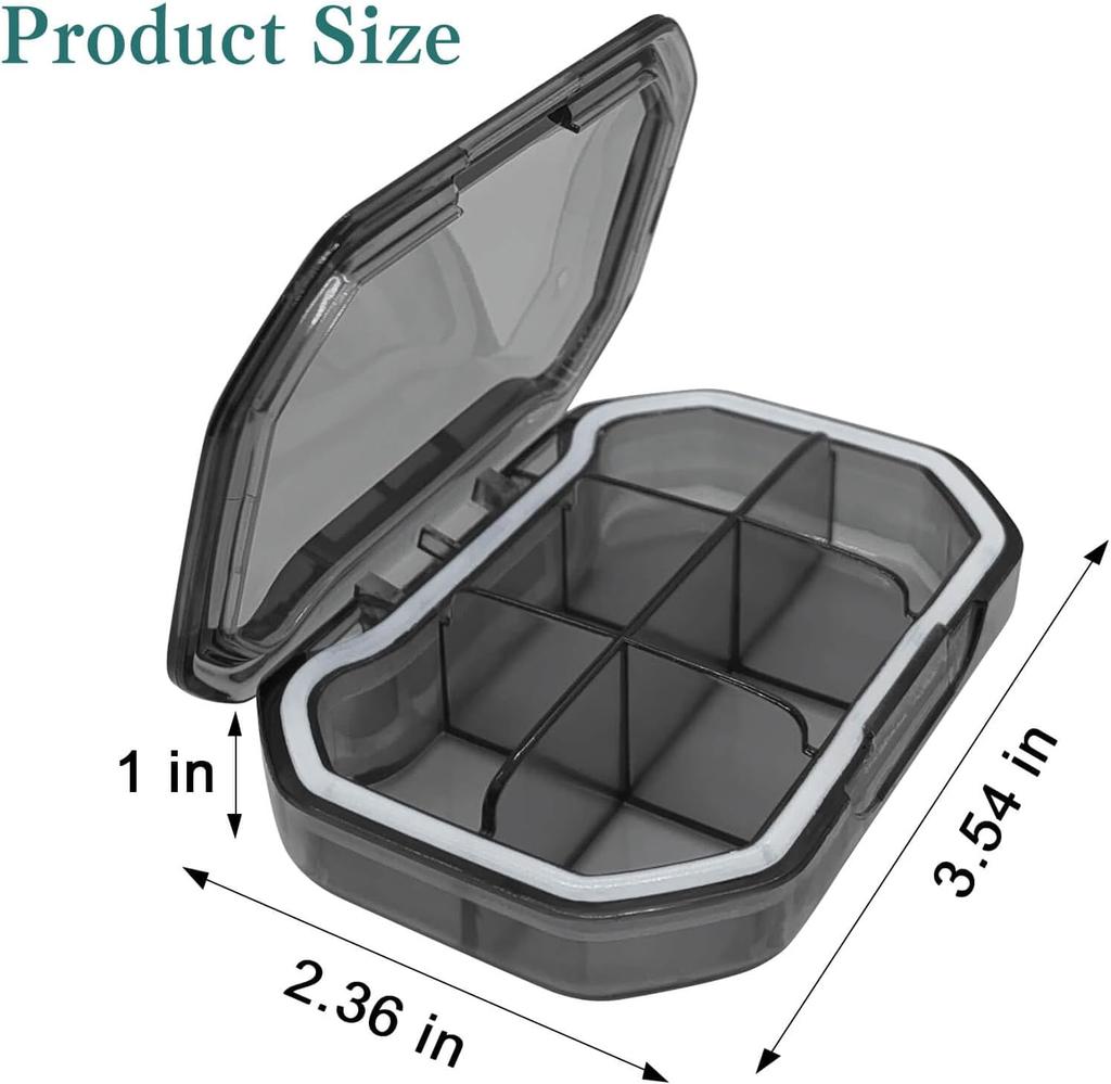 Pill Storage Box Mini Travel Portable Medicines Dispenser Box Multifunction Plastic Seven Compartment Sealer Box