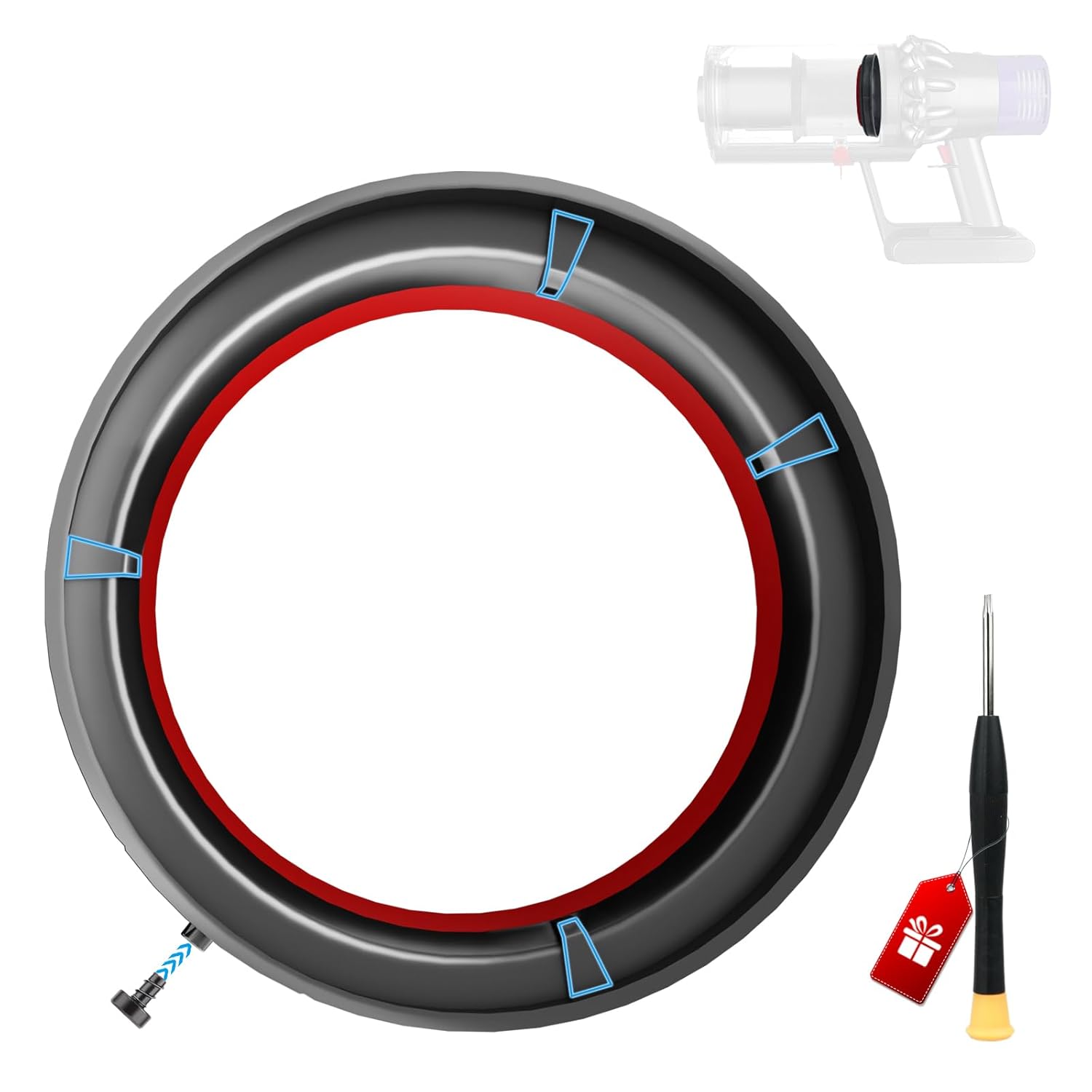 Dust Bin Top Fixed Sealing Ring for Dyson Outsize Vacuum Cleaners Accessories Replacement Part Sealing Ring Assembly Compatible with Dyson V11