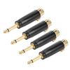 4Pcs XLR Adapter Audio Converter Metal 6.35mm Single Track Male to Female LZ1167G
