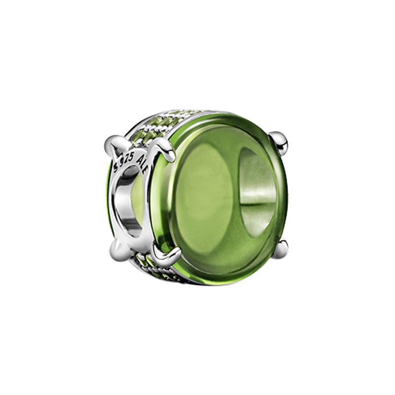 Pandora Green oval cabochon gemstone pendant for women 799309C02