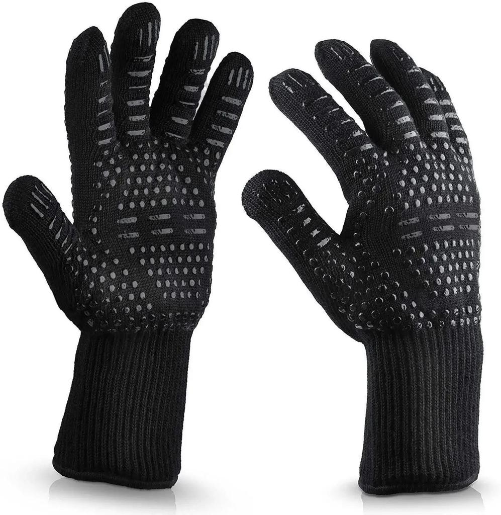 High Temperature Resistant BBQ Gloves Heat Insulation 800 Degree Microwave Oven Gloves Flame Retardant Heat-resistant Gloves