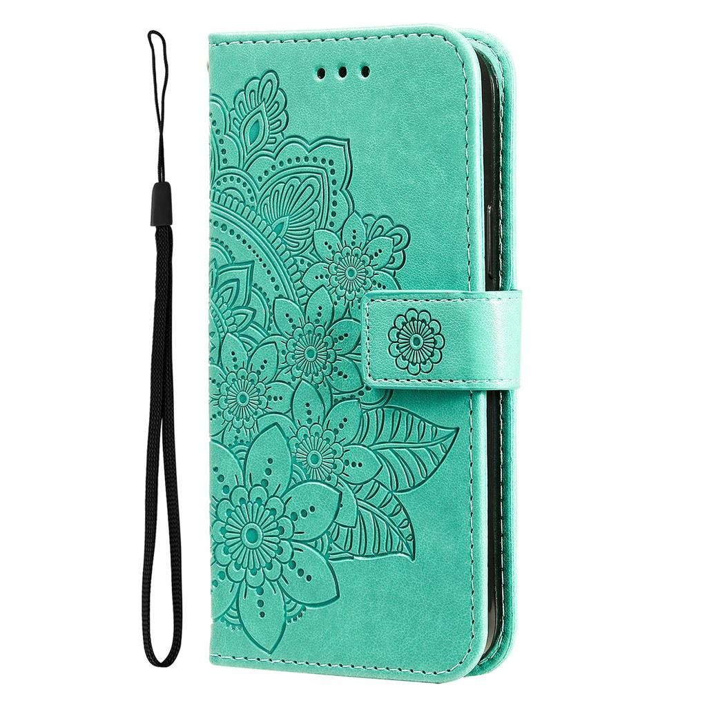 Pouzdro pro Samsung Galaxy A36 5G s květinovým vzorem, PU kůže, peněženka, stojánek, kryt na telefon