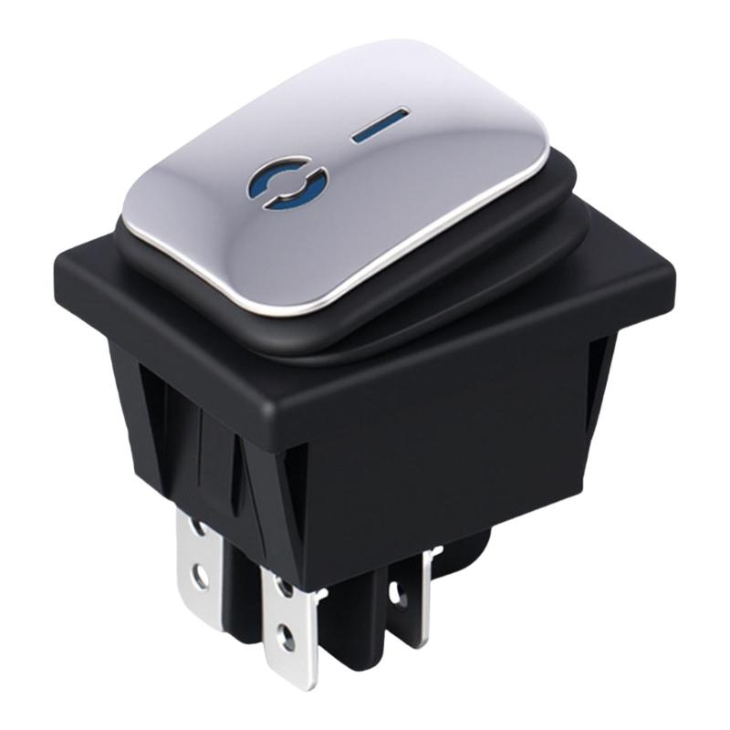 Black Rectangular IP65 Waterproof Rocker Switches 16A With Builts In Indicators Light for Safe and Effective Operations