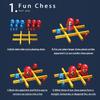 Fun Tic Tac Toe Game Set Colorful Plastic Board with Smiling Face Pieces, Portable Strategy Board Game for Families, Educational Family Game Night