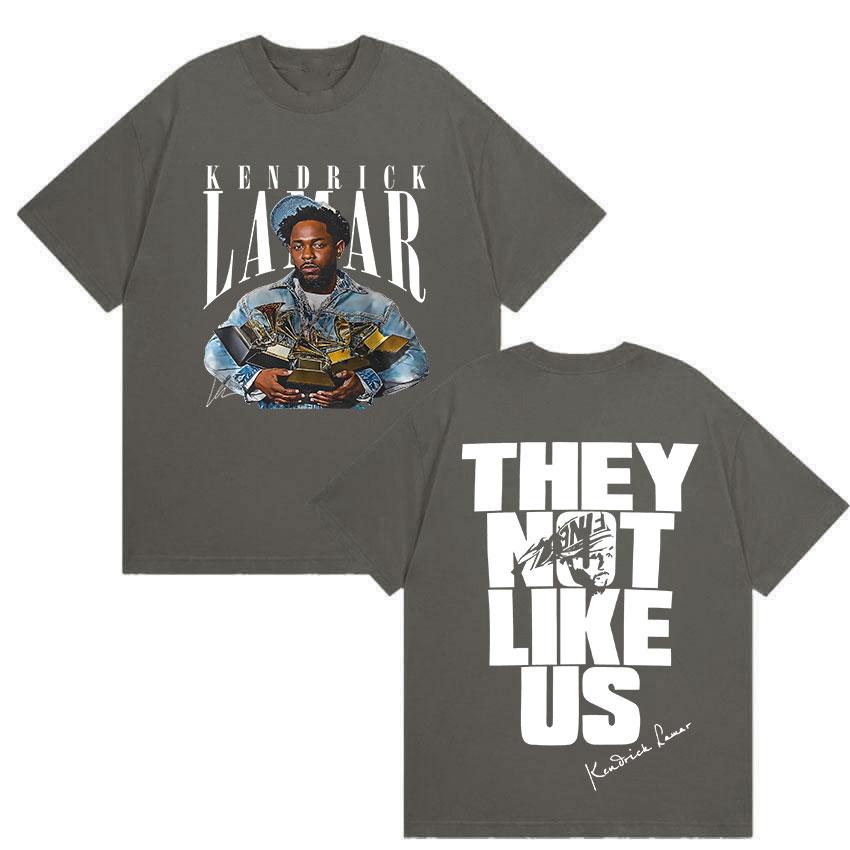 Rapper Kendrick Lamar They Not Like Us Tour Merch Trička Pánská Vintage Gotické Hip Hop Krátký Rukáv Tričko Y2k Streetwear