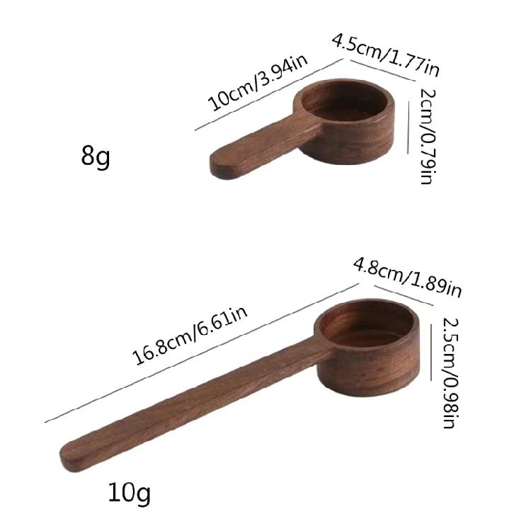 Wooden Measuring Coffee Spoon for Coffee Beans, Whole Beans Ground Beans or Teas