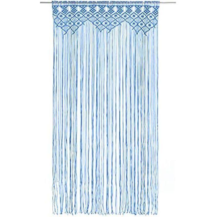 Rideau Séparateur de Pièce - VIDAXL - Macramé Bleu - 140x240 cm - 80% Coton - Intérieur