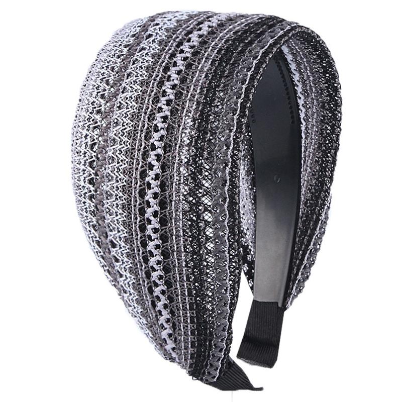 

1Pc Hair Band Retro Hair Straps Wide Non-slip Elastic Women s Headband Bohemian серый