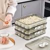 Stackable Dumpling Storage Box With Date Timer for Freezer Use Clear Food Container Set for Kitchen Organization