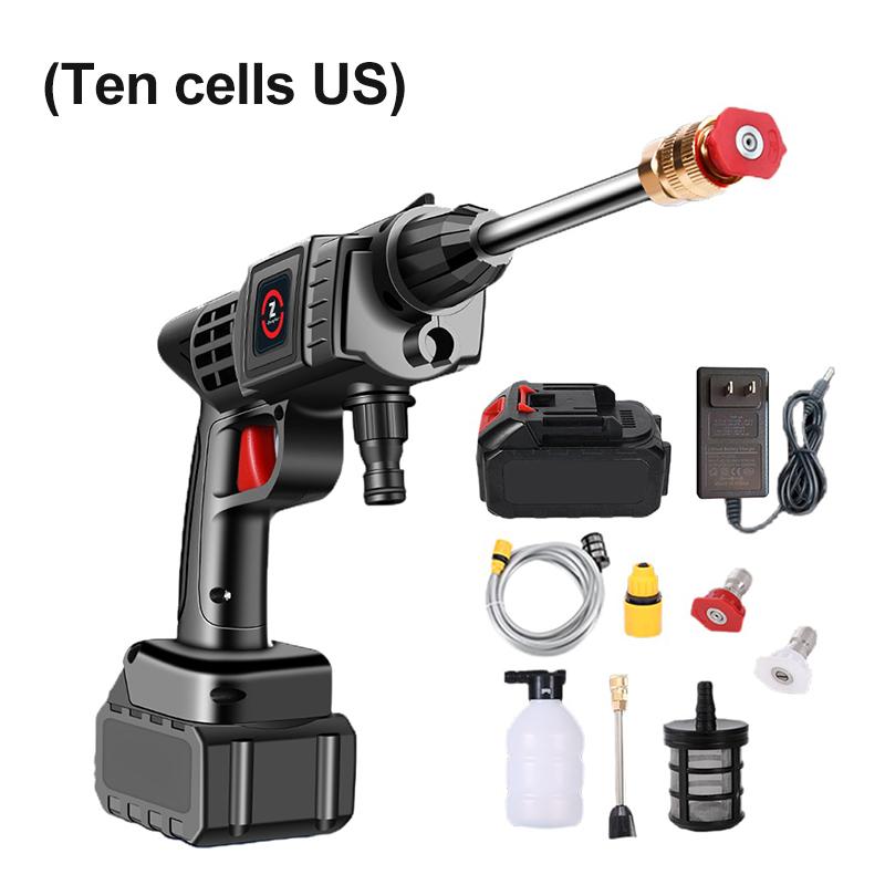 70BAR Max Automobilová Bezdrátová Vodní Pistole 12V 200W EU/US/UK/AU Zástrčka Vysokotlaký Čistič Myčka 7-10M Stříkání Stroj na Mytí Aut
