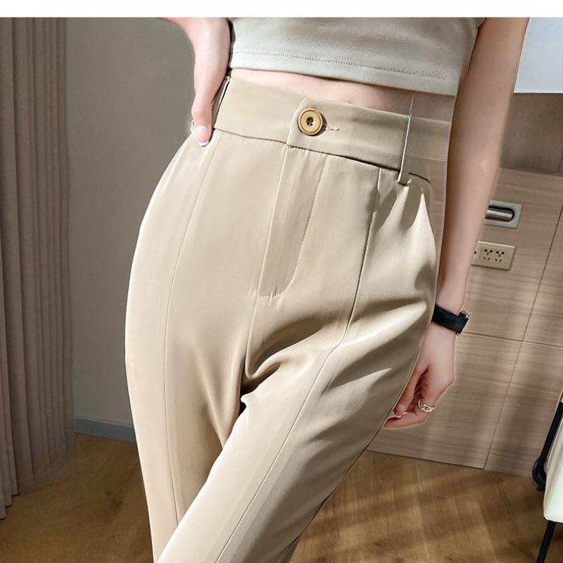 Suit Slit Flared Pants for Women Spring Autumn Summer New High Waist Slimming Draped Casual Pants