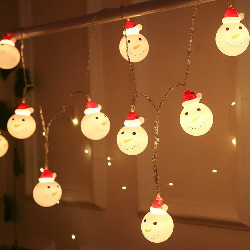 Christmas LED String Lights Santa Claus Snowman Xmas Tree Bedroom New Year Decorations Party Supplies Home Door Window Decor