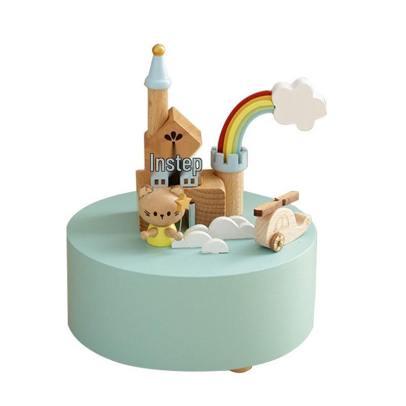 Christmas Festival Wooden Music Box: Creative Children's Toy and Home Decoration Craft, Perfect Birthday Gift