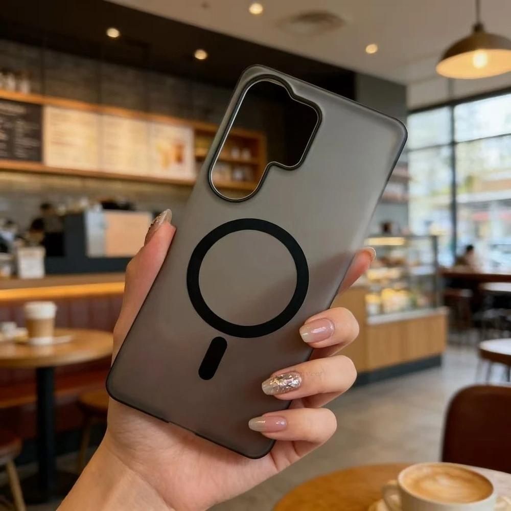 Simple Ultra Thin Ice Fog Matte Magnetic For Magsafe Phone Case For Samsung Galaxy S26 Ultra S25 S24 S23 A17 A16 Anti-drop Cover