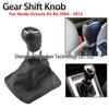Gear Shift Knob with Chrome Lever and Leather Boot for Skoda Octavia A5 A6 (2004-2012)
