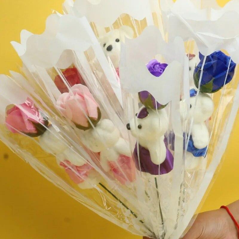 Bär Rose Seife Blume Kreative Rose Bär Blume Bouquet Romantische Valentinstag Geschenke Hochzeit Geburtstag Blume Zimmer Home Decor