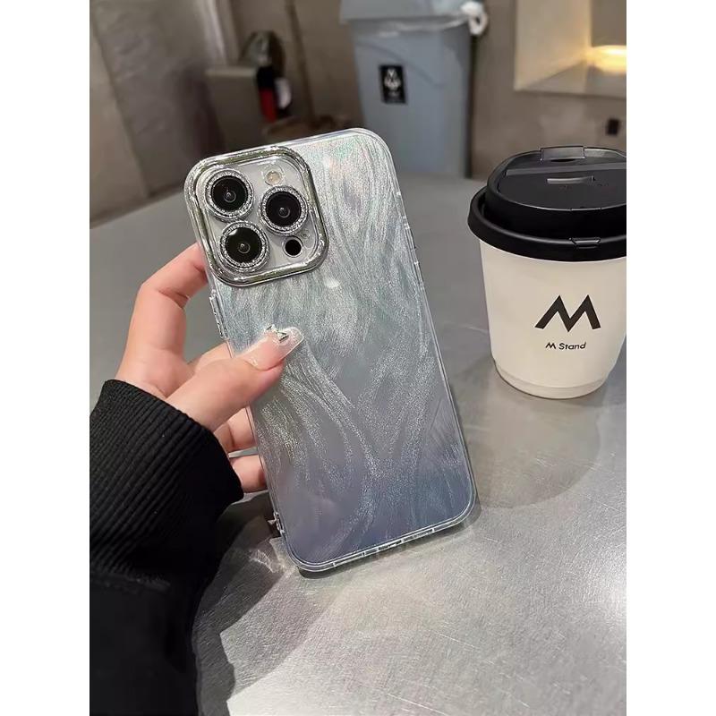 

Лазерная пудра с блестками Аврора для чехла телефона IPhone16ProMax Apple 15 Advanced Sense 14 Защитная пленка для объектива Противоударная iPhone13