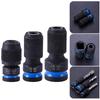 3Pcs Socket Conversion Head Adapter Tool for Various Impact Tool Easy Change Retractable Sleeve High Hardness Rustproof
