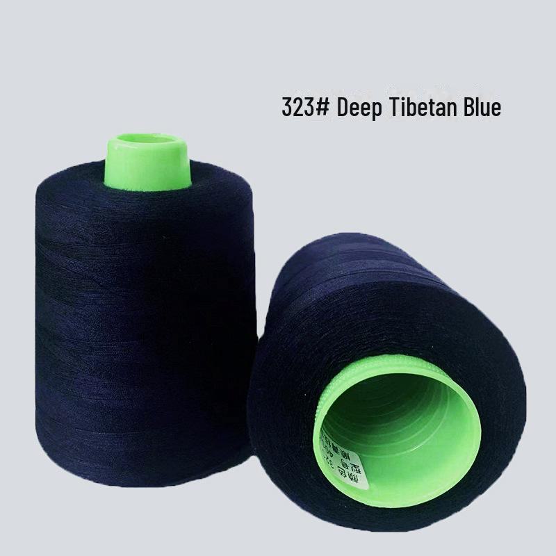 High-Speed 8000-Yard Black & White Sewing Thread - 402 Flat Pagoda Thread for Clothing