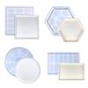 Irregular Saucer Shape Mould Square Cups Tray Casting Mould Durable Resin Molds for Unique Ornaments Silicone Molds