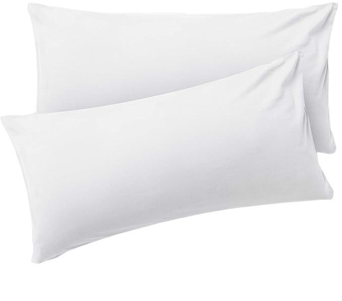 Poszewki Na Poduszki Mikrofibra Gładkie Białe 45X185Cm Długie 2Szt Miękki