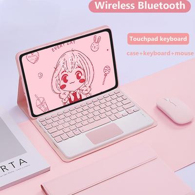 Klavye kılıfı için Lenovo Tab P12 12.7 Inç 2023 M10 Artı 3rd 10.6 Pro 11.2 2nd Plus 11.5 P11 Pro 11.5 Artı 11 inç Touchpad Klavye Deri Kapak