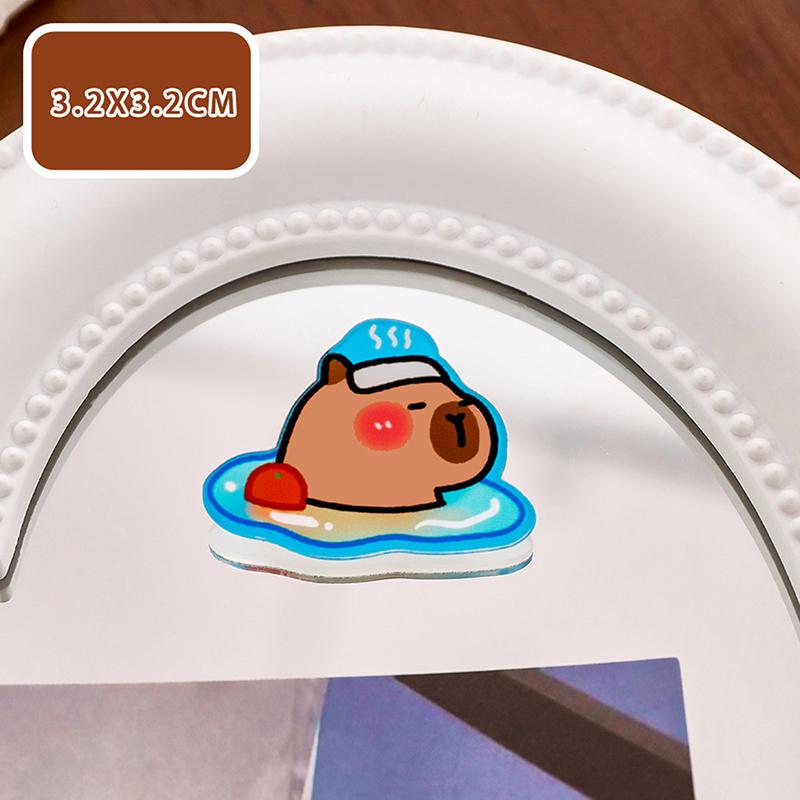 Cute Cartoon Capybara Brooch Fashion Creative Fashion Capybara Acrylic Badge Backpack Decoration Pins Clothing Accessories Gifts
