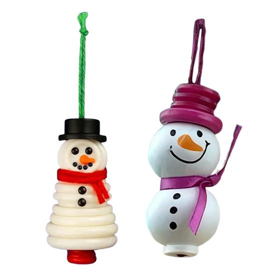 Yousheng DIY Button Christmas Ornament Kit Stacked Colorful Buttons Christmas Snowman/Santa/Angel/Tree Craft Making Set for Holiday Decor