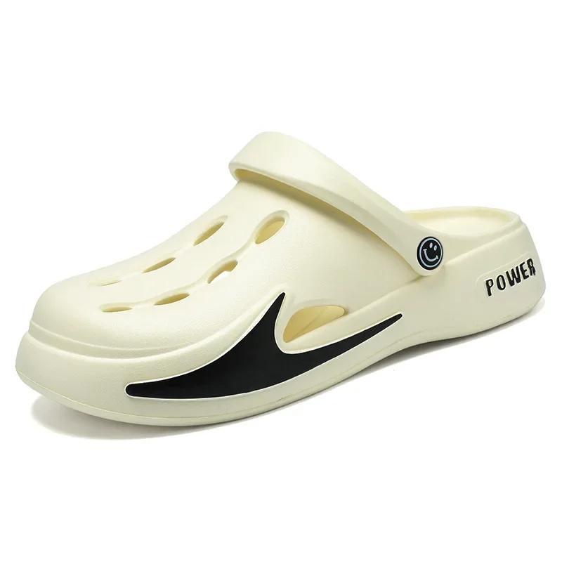 Fashion Men's Summer Shoes Breathable Toe Cap Slippers Thick Soled Comfortable Casual Shoes EVA Men's Sandals Free Shippiing Shoes