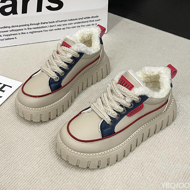 Fashion Winter new thickened warm board shoes for women's casual thick soled simple comfortable daily casual women's sports shoes