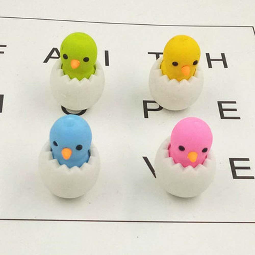 Supplies Cartoon Correction Tool Chicken Baby Eraser Stationery Chicken Egg Erasers Eggshell Eraser
