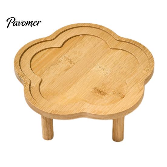 Elevated Cat Food Bowls Ceramic Pet Bowl with Raised Stand, Flower Shape Whisker Friendly Non-slip Feeding Plate for Neck Protection, Anti Slip Bowl,