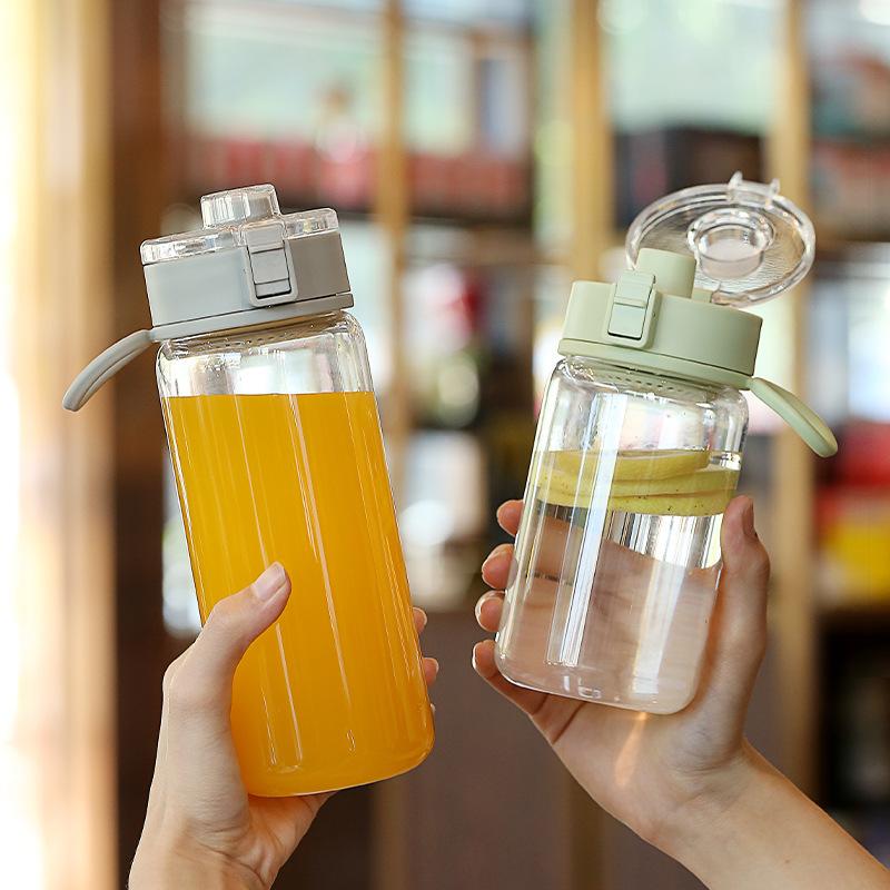 Bouteille d'eau de sport grande capacité 450/600 ml, gobelet en plastique anti-fuite, pour boire en plein air, voyage, gym, fitness, carafes, filtres