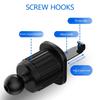 Car Mount Phone Holder Auto Clamping Hook Type Air Vent Mounted Cellphone Holder Automotive 360 Degree Rotating Stand
