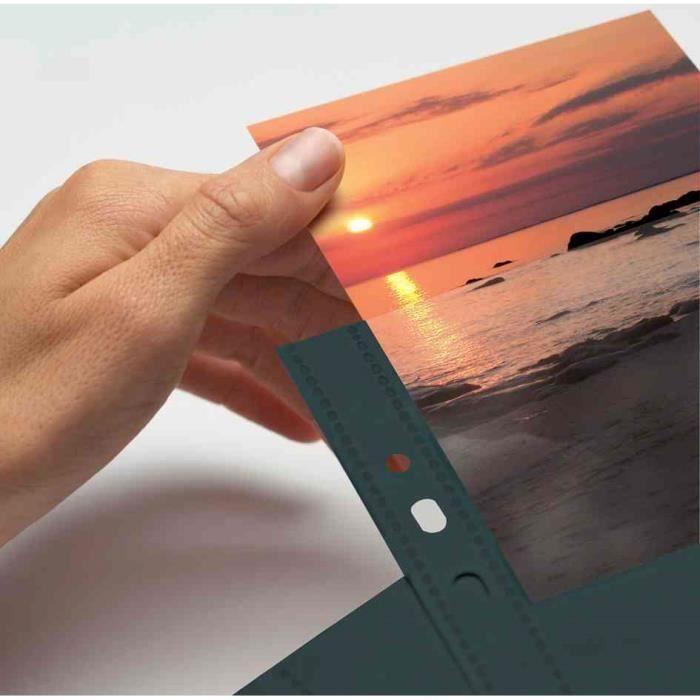 Pochettes pour photos - Fotophan - 20 x 30 cm - Noir - 10 pochettes - Transparentes