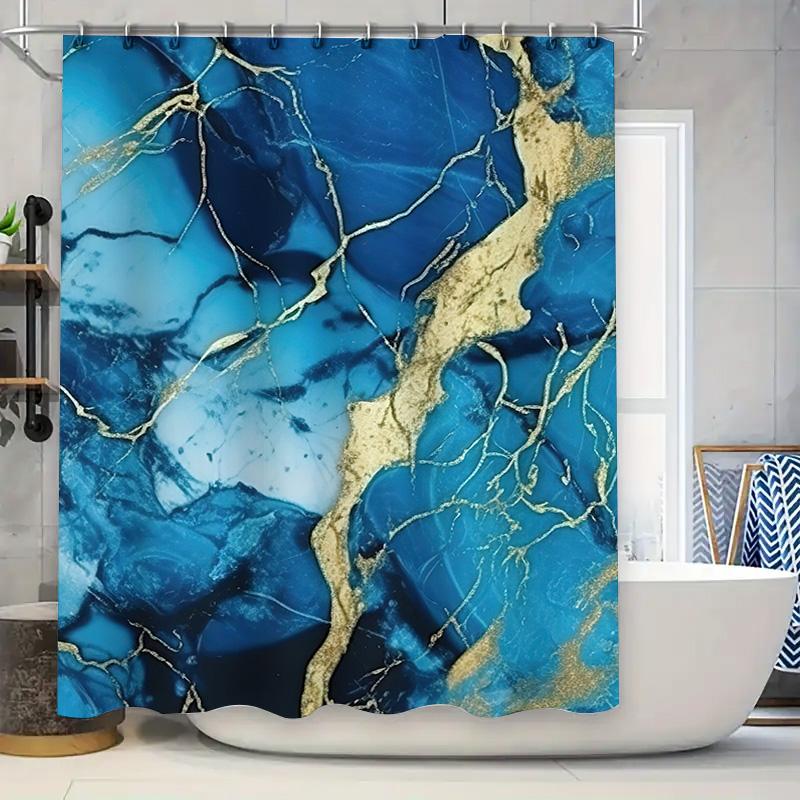 

Vibrant Autumn Shower Curtain Leafy Floral Design For Bathroom Decorations Quick Dry Fabric Waterproof With Hooks Set W60H190(CM)-1 Pcs