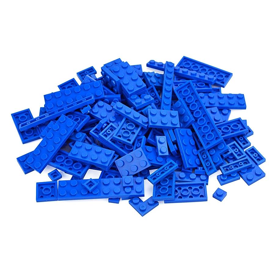 100Pcs Bulk Parts Thin Bricks 12 Size Mixed 15 Color Building Blocks Figures MOC Model Educational Construction Toy for Kid Gift