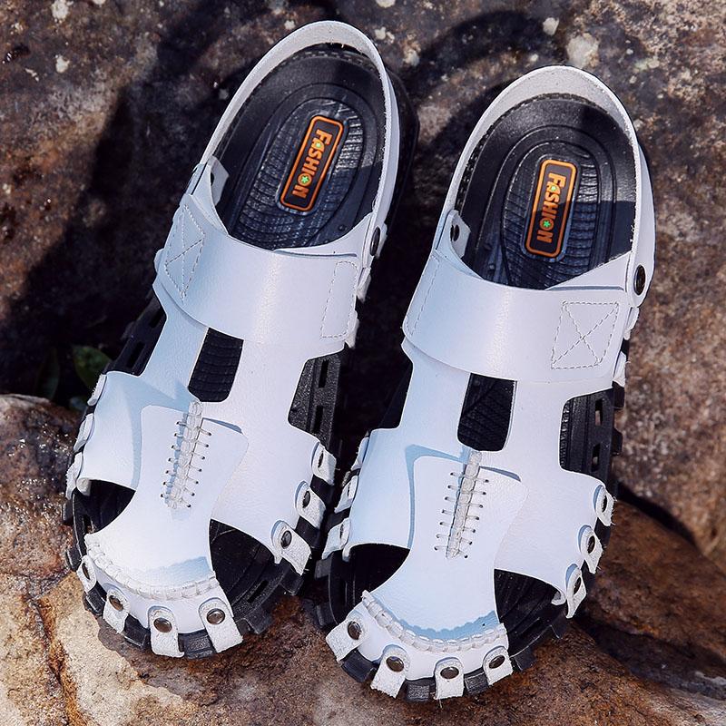 Italian Brand Men's Beach Shoes Handmade Sole Wear-resistant Hiking Shoes Breathable Summer Hot Selling Men's Sandals Soft Soles