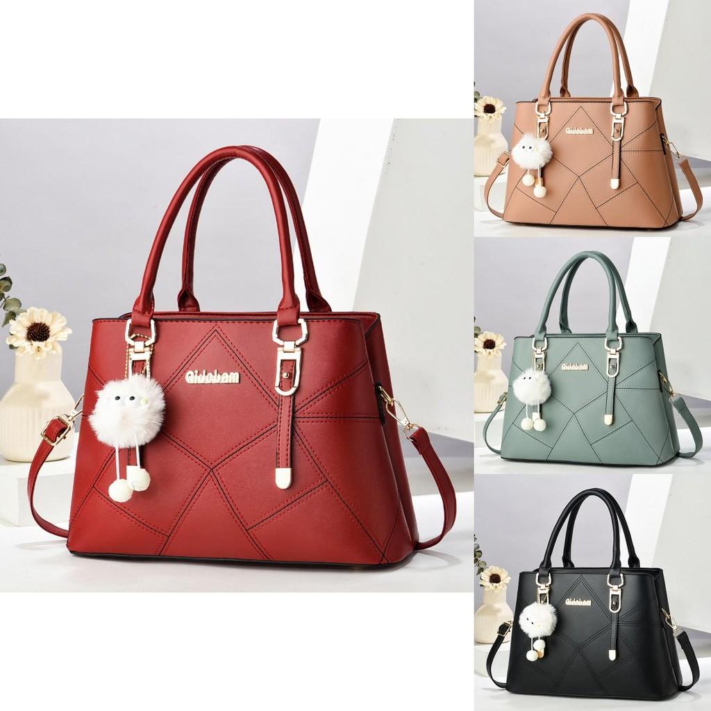 Versatile Stylish And Macaron Quilted Shoulder Bag In Classic Black Khaki Green Red