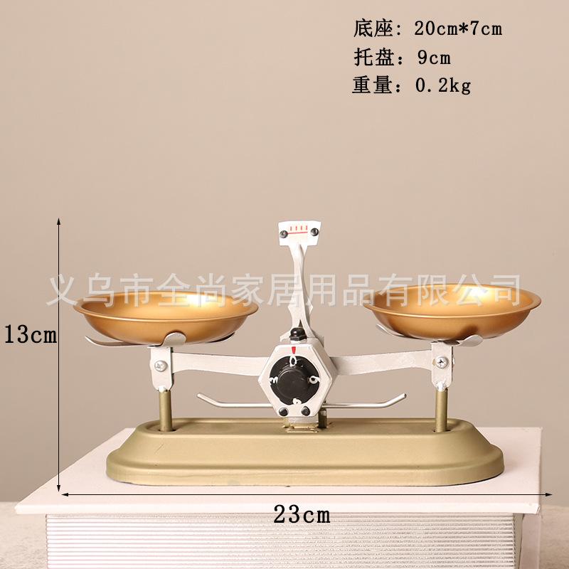 Creative Desktop Ornament Retro Nostalgic Old-fashioned Handmade Wrought Iron Balance Craft Scale Porch Window Decoration