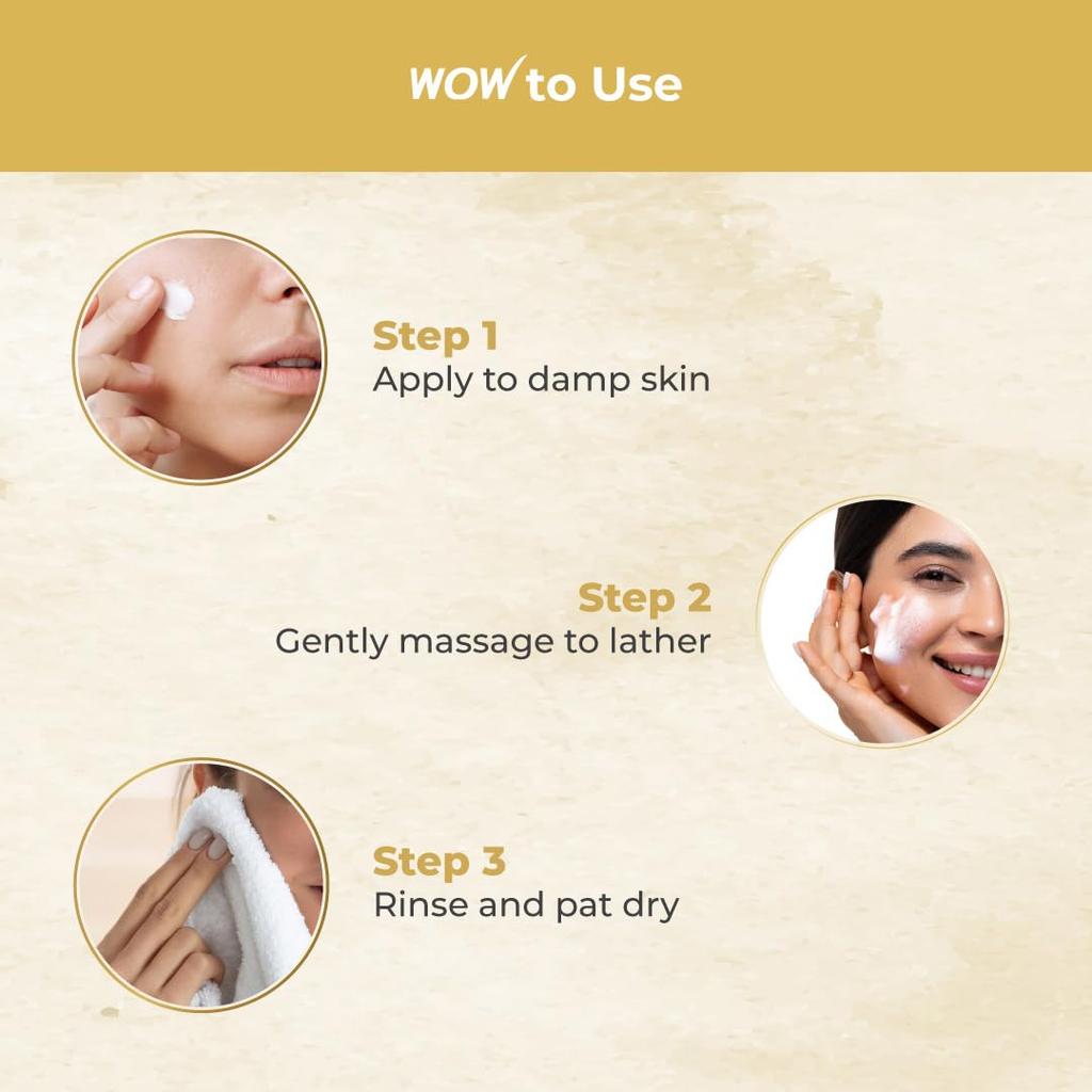 WOW Skin Science Rice Water Ceramide Hydrating Face Wash 100 Ml Gentle Cleanser For Bright Smooth Hydrated Skin Daily Use