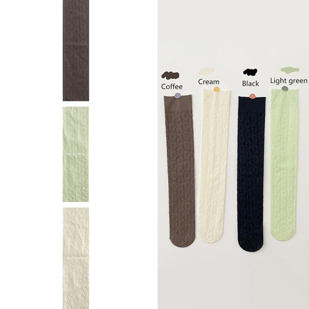 

Velvet Three-Dimensional Flower Lolita Socks Velvet Jacquard Calf Socks Jacquard Socks Long Socks