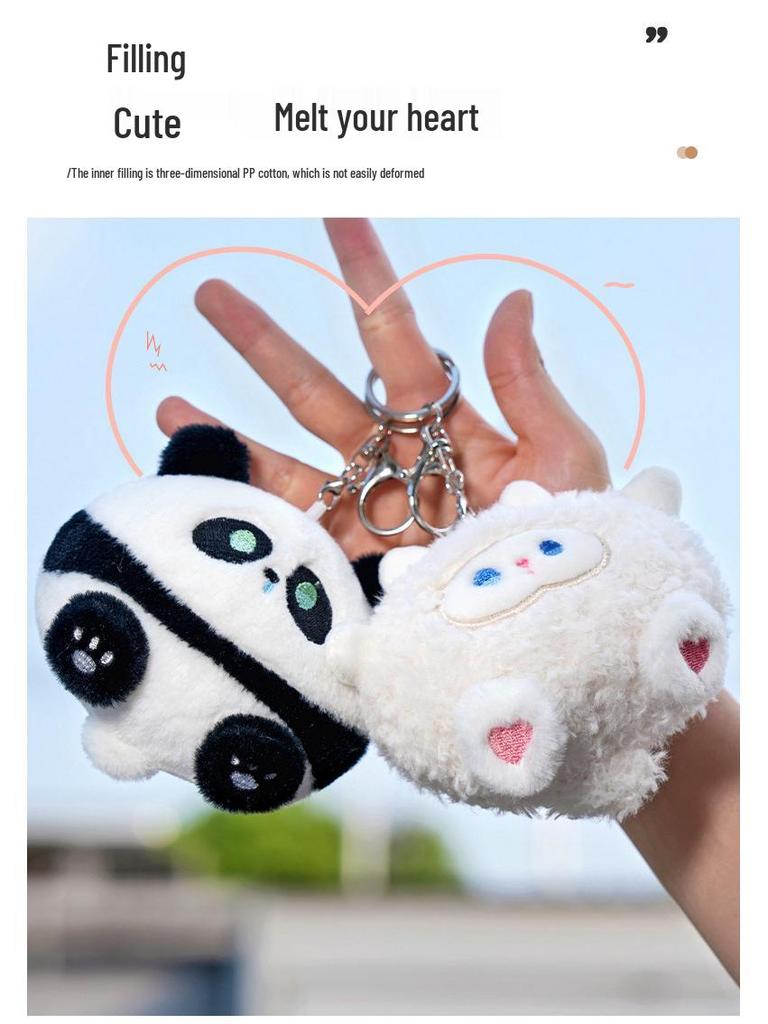 Panda Otter Dango Plush Keychain - Children's Bag Pendant Rag Doll