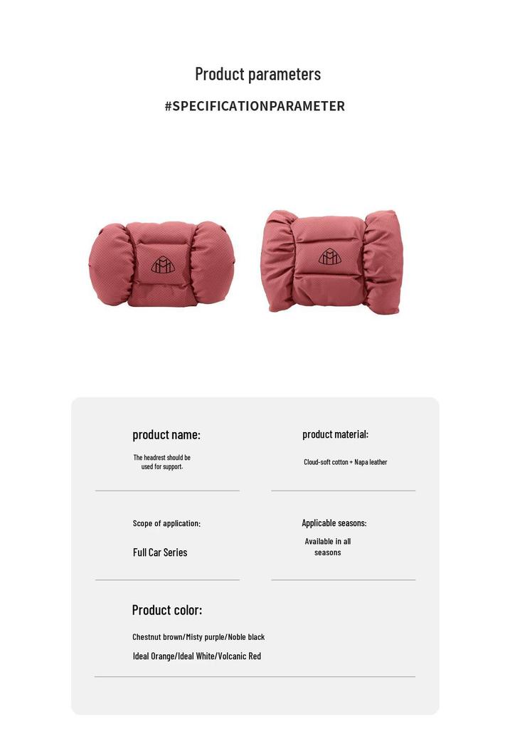 Mercedes-Maybach White Headrest & Lumbar Neck Pillow Set