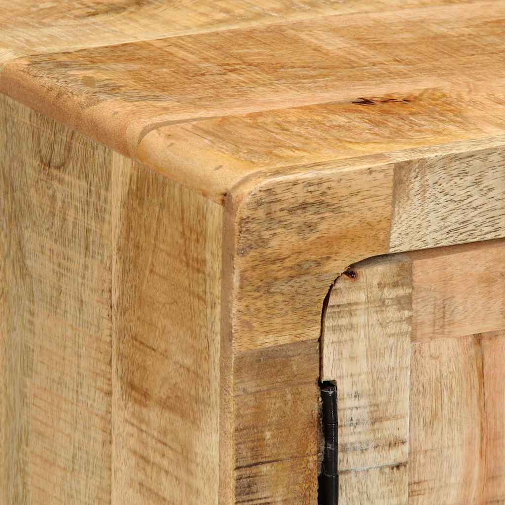 Szafka Nocna 40X32X46 Cm Drewno Lite Surowe Mango