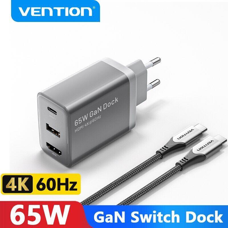 

Зарядное устройство Switch Dock для Nintendo Switch PD 65 Вт GaN Быстрое зарядное устройство для телевизора 4K HDMI