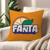 Fanta Logo New Personalized Pillow Cover Kids Bedroom Wild Party Decor Pillowcase Kid Birthday Shower Gift