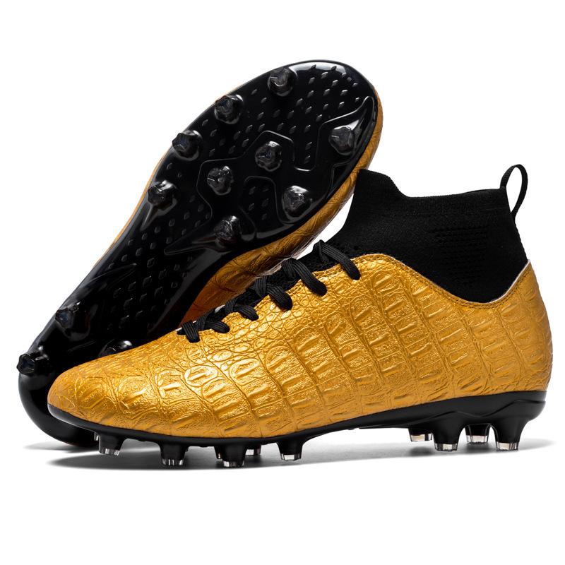 Foreign trade spot football shoes high-top students spikes youth professional game training football shoes